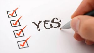 Checklist with every box marked yes, representing the long-term research on whether vegan dog food is safe.
